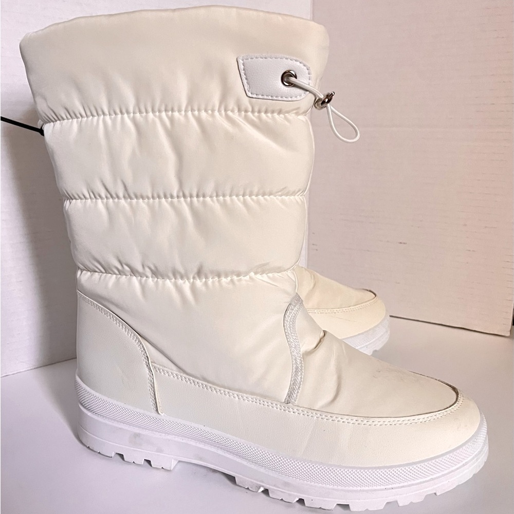 Women's Snow Mid Calf Boots
Wedge Hidden Pull On Shoes Warm
Winter Round Toe 9